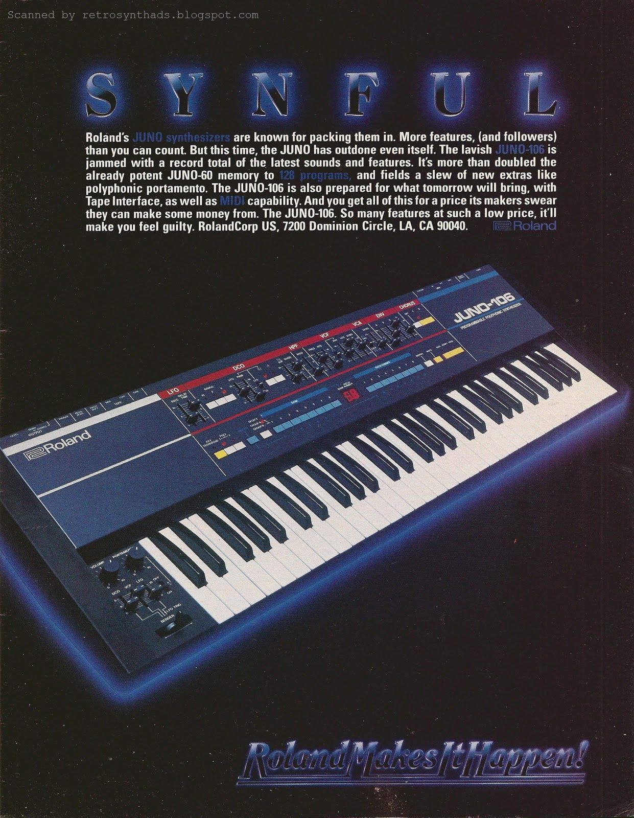 Vintage synth ads