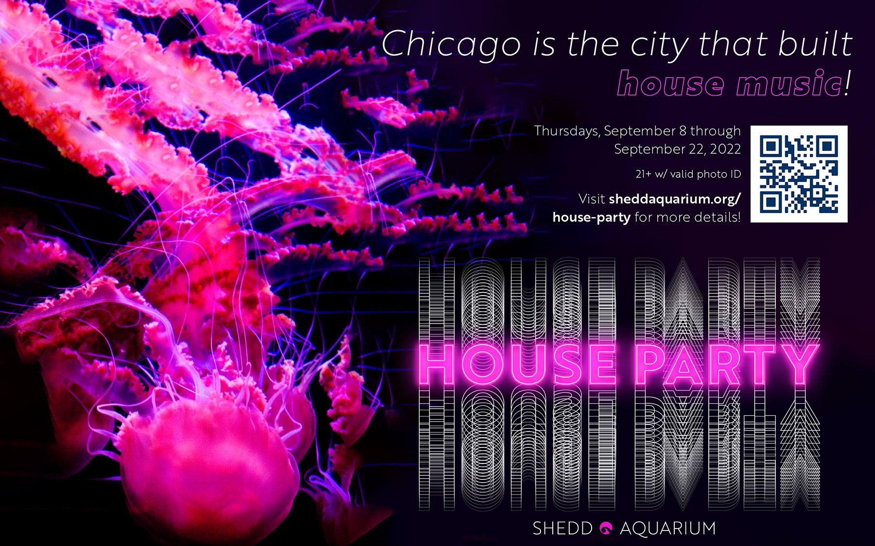 Shedd Aquarium house music party September 2022